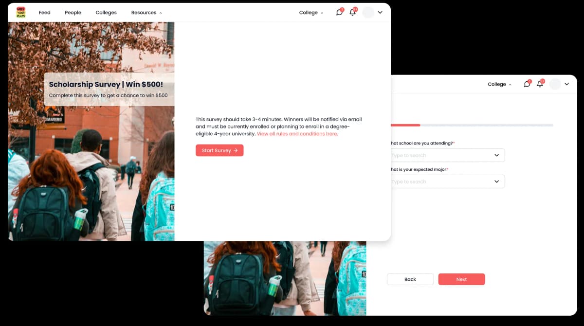 How MeetYourClass Scholarship Works